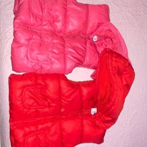Set of Red & Pink Old Navy Vests
